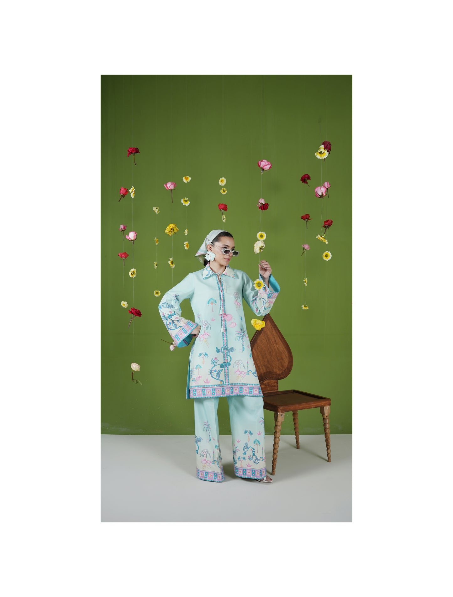 Mint Foral co-ord