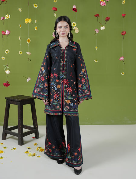 Mid night Bloom co-ord set