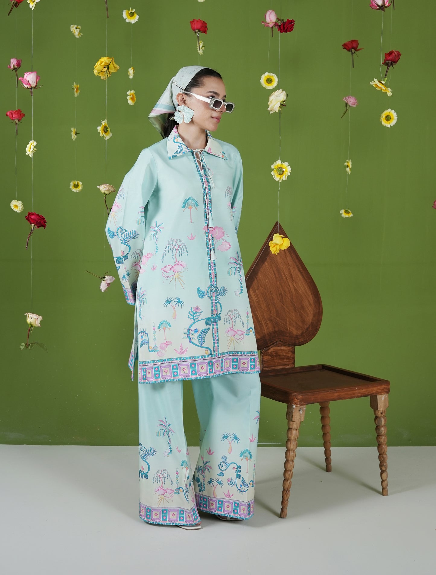 Mint Foral co-ord