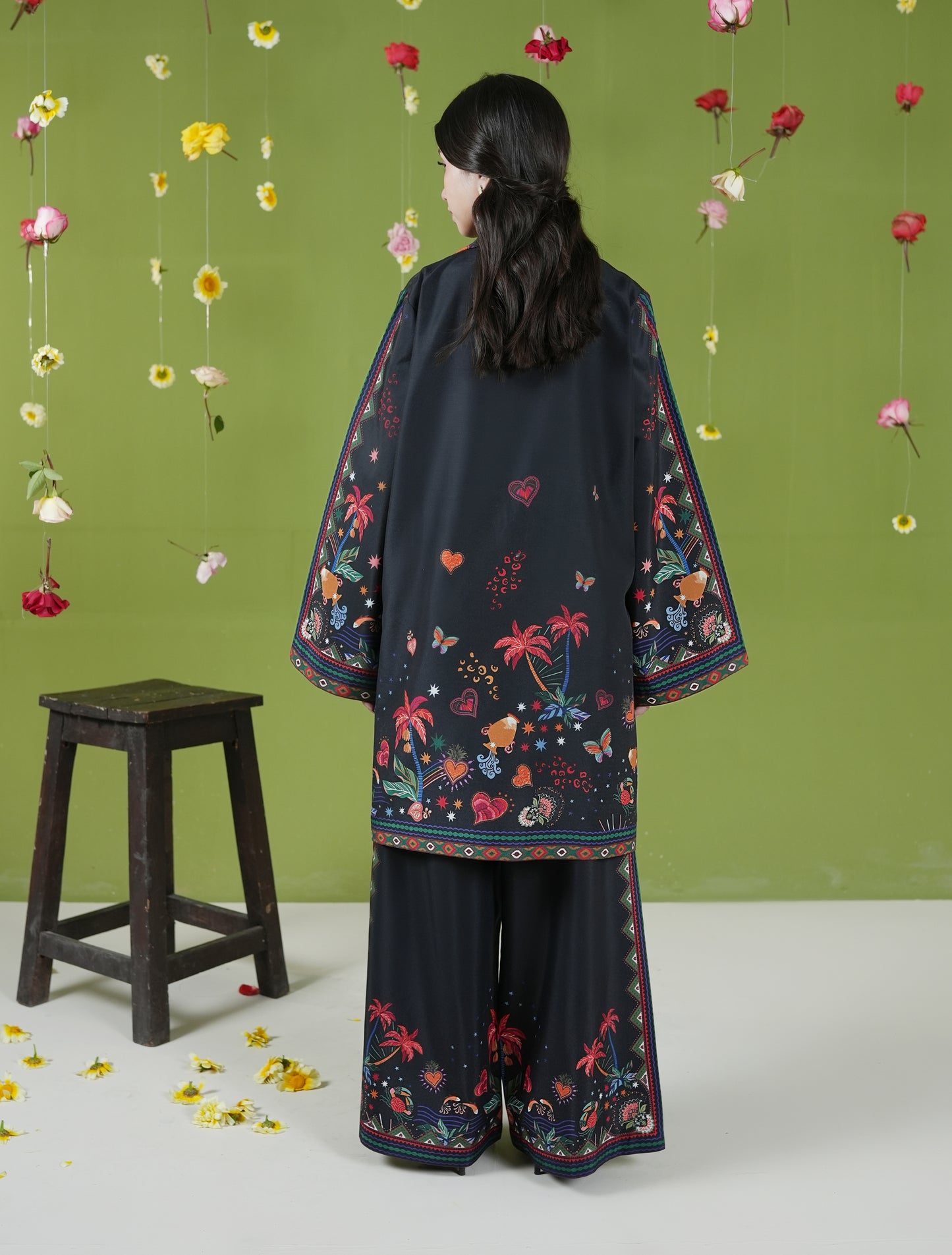 Mid night Bloom co-ord set