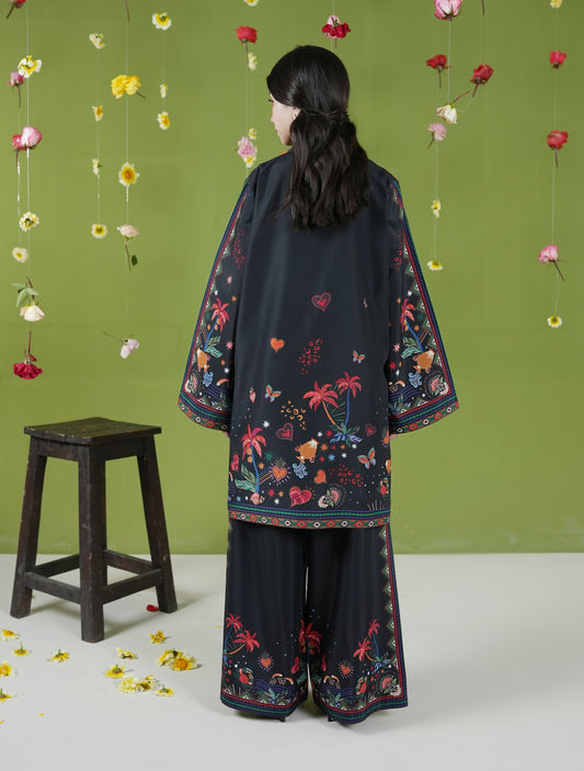 Mid night Bloom co-ord set