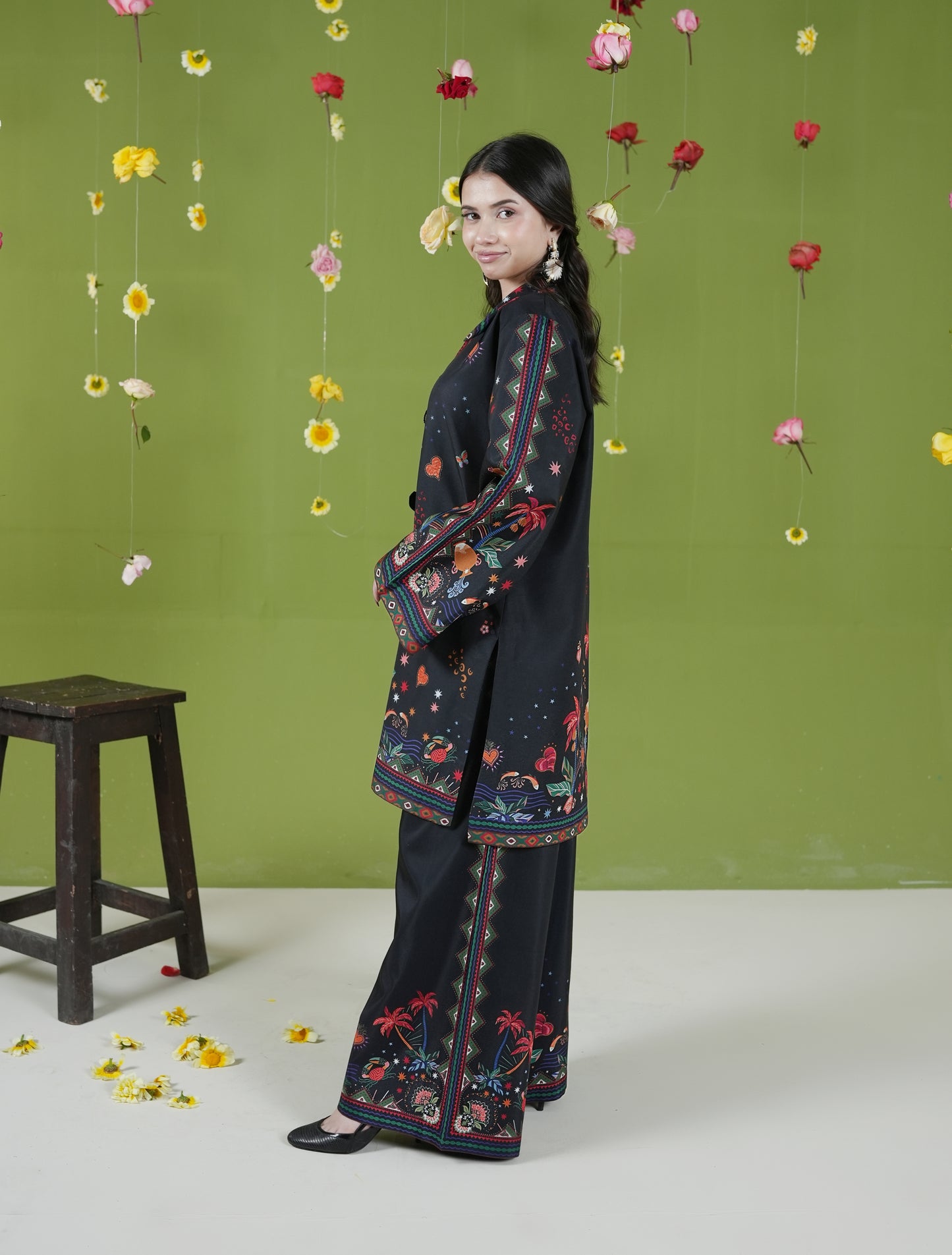Mid night Bloom co-ord set