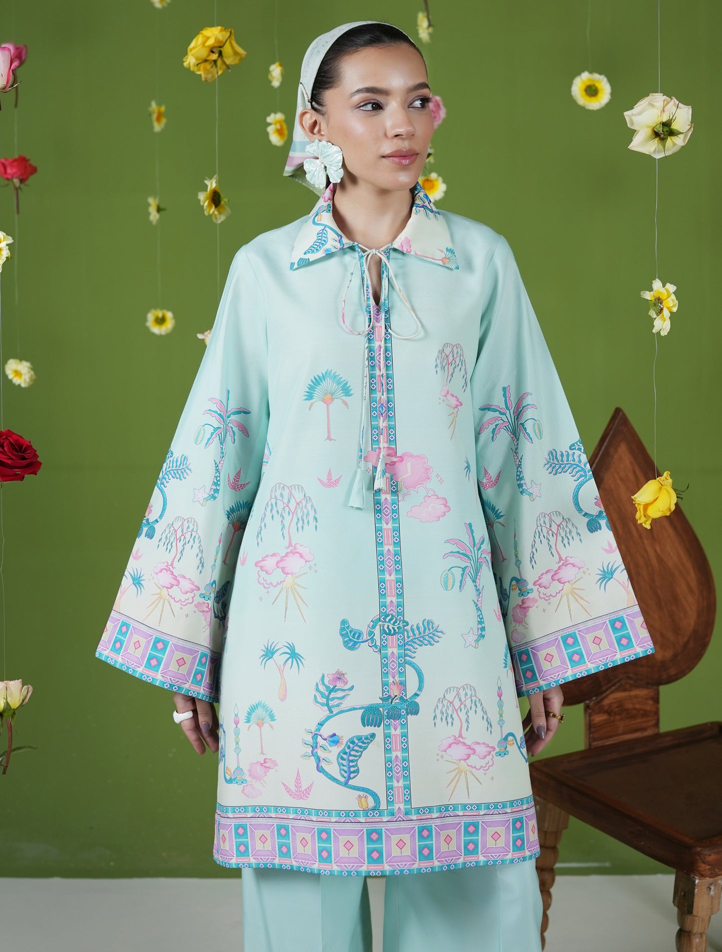 Mint Foral co-ord