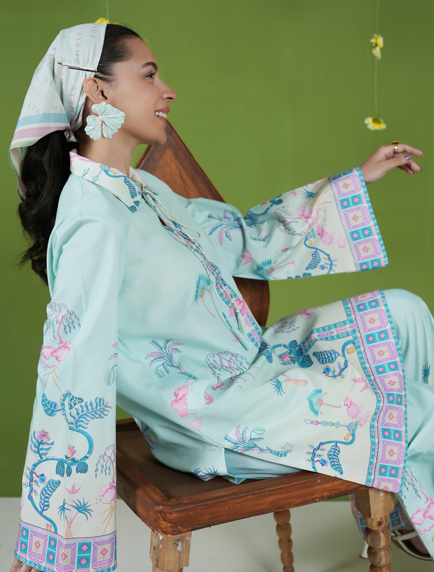 Mint Foral co-ord