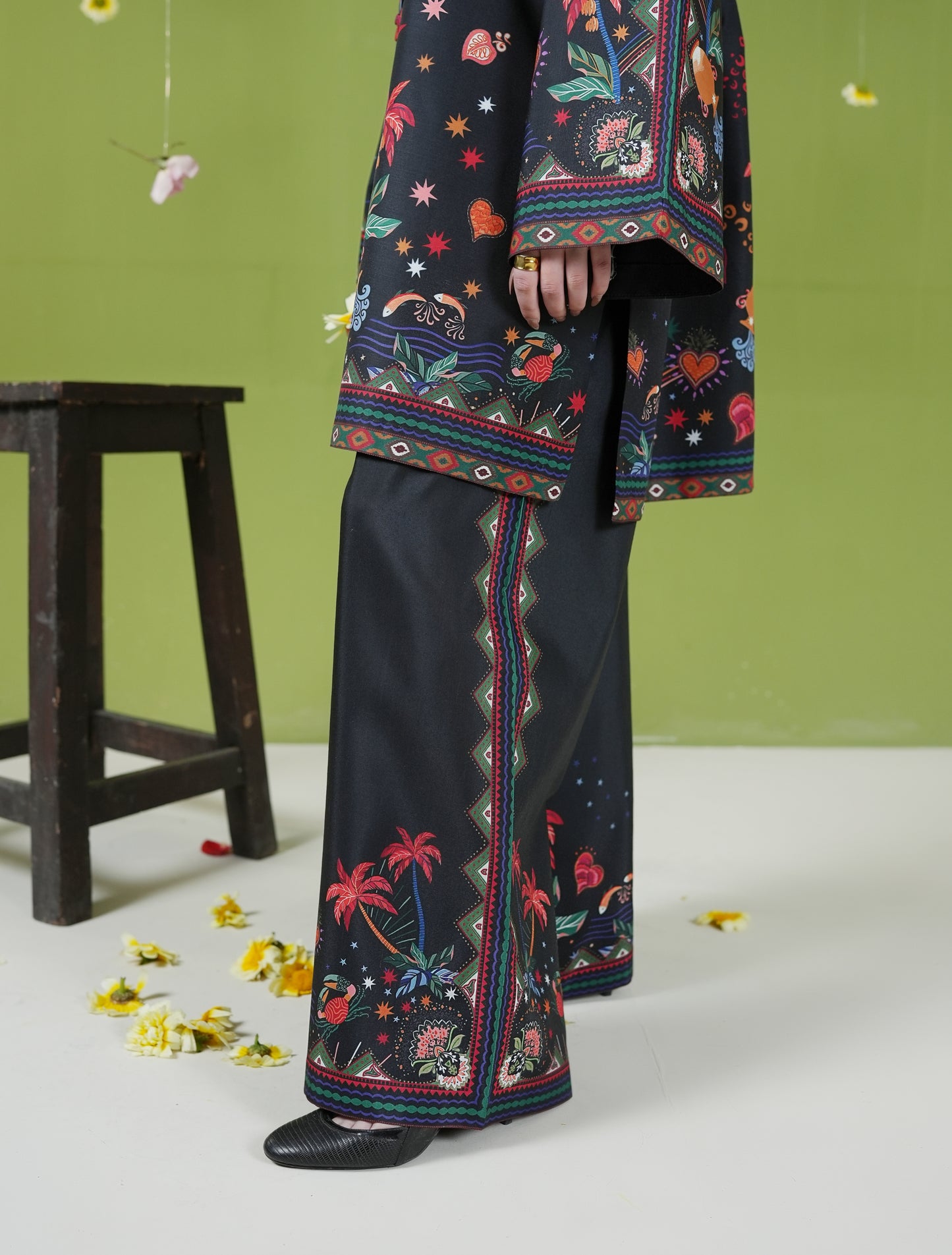 Mid night Bloom co-ord set